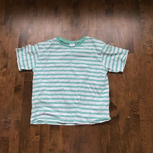 cropped striped shirt